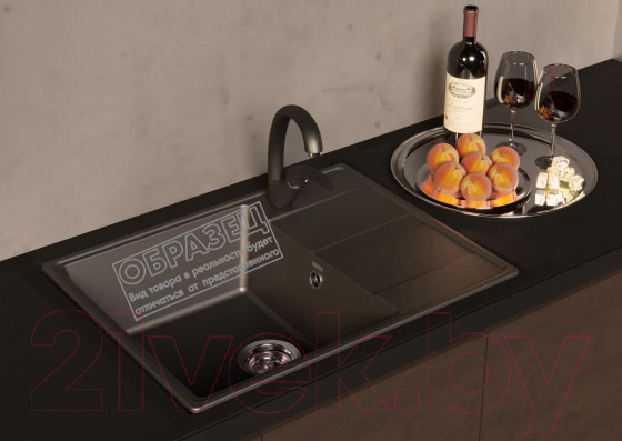 Изображение товара Мойка кухонная Ulgran Quartz Prima 700-08 (космос)