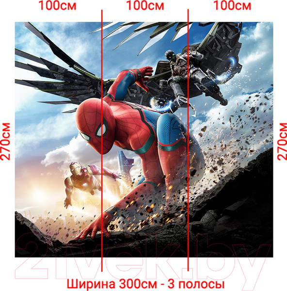 Изображение товара Фотообои листовые Arthata Fotooboi-SpiderMan-132 (300x270)