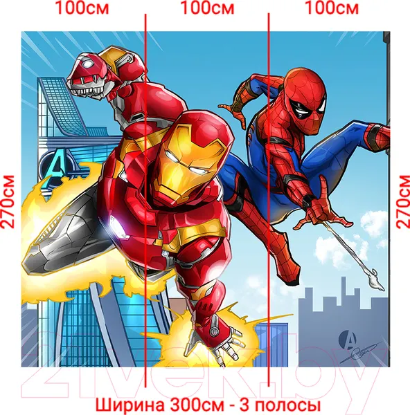 Изображение товара Фотообои листовые Arthata Fotooboi-SpiderMan-67 (300x270)
