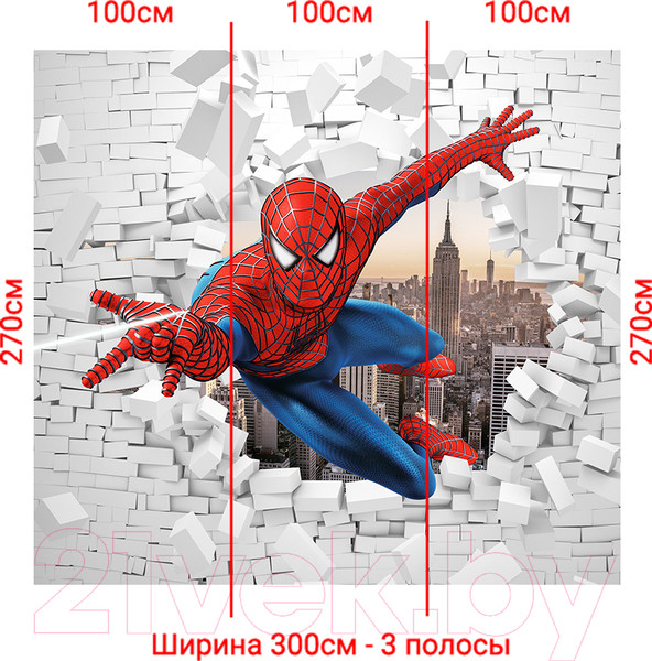 Изображение товара Фотообои листовые Arthata Fotooboi-SpiderMan-66 (300x270)