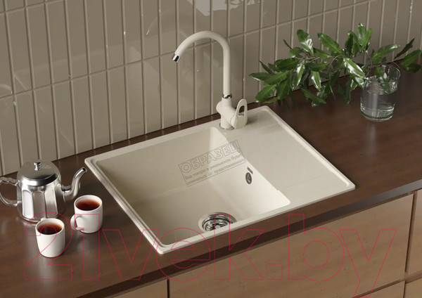 Изображение товара Мойка кухонная Ulgran Quartz Prima 605-05 (бетон)