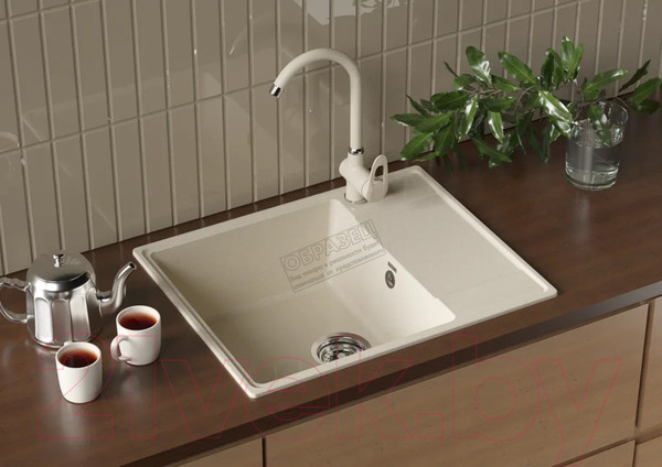 Изображение товара Мойка кухонная Ulgran Quartz Prima 605-07 (уголь)