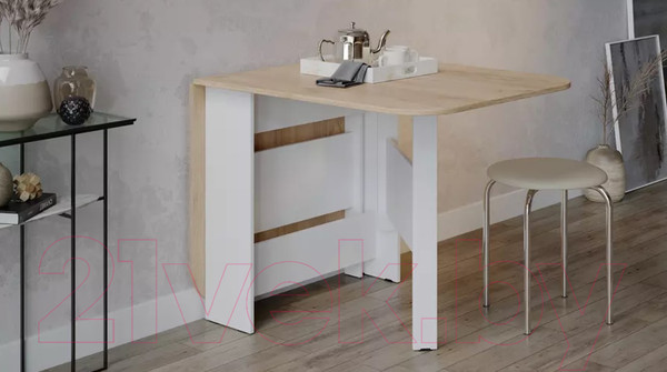 Изображение товара Стол-книга ТриЯ Т1 (белый/дуб крафт золотой)