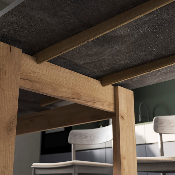 Изображение товара Обеденный стол ТриЯ Промо тип 4 (дуб крафт золотой/ателье темное)