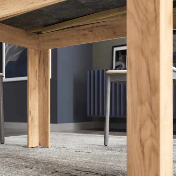 Изображение товара Обеденный стол ТриЯ Промо тип 4 (дуб крафт золотой/ателье темное)