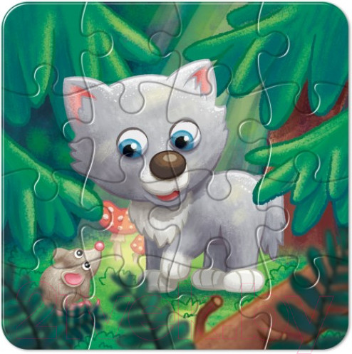 Изображение товара Пазл Baby Toys First Puzzle Волчонок / 04294 (16эл)