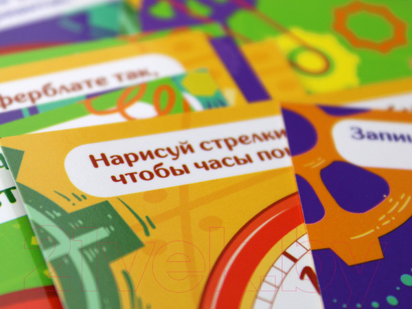 Изображение товара Развивающие карточки Десятое королевство Пиши-стирай. Который час / 04389
