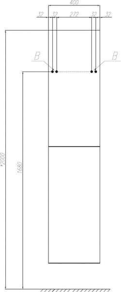 Изображение товара Шкаф-пенал для ванной Акватон Амели (1A262503AEE20)