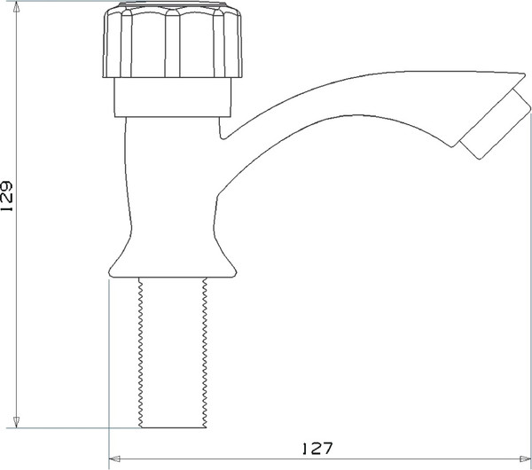 Изображение товара Кран на одну воду РМС PL3-269F (белый)