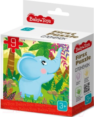 Изображение товара Пазл Baby Toys First Puzzle Слоненок / 04155 (9эл)