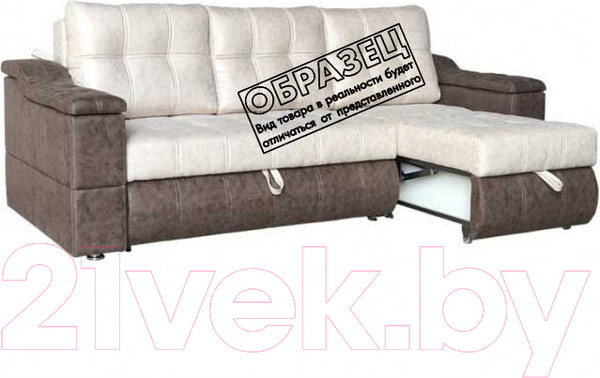 Изображение товара Диван Асмана Камертон-1 трансформер 1.3x0.65 правый (банни 06/бел глессе)