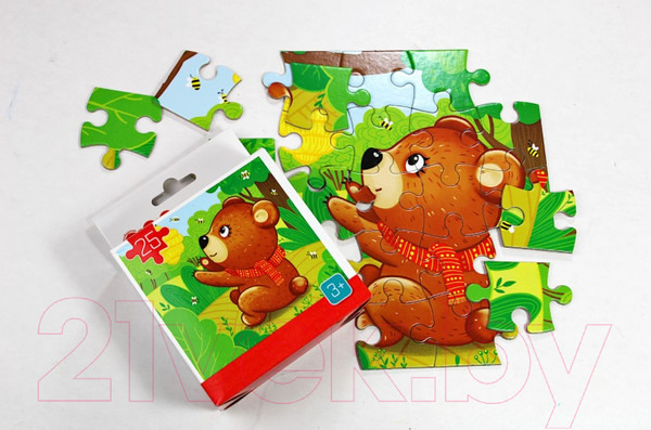 Изображение товара Пазл Baby Toys First Puzzle Медвежонок / 04291 (25эл)