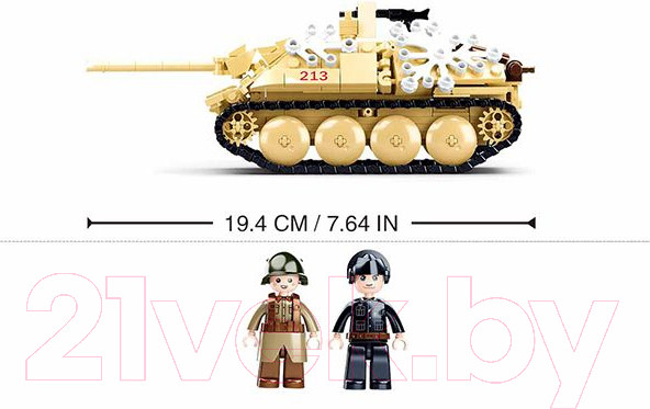 Изображение товара Конструктор Sluban Истребитель танков / M38-B0976