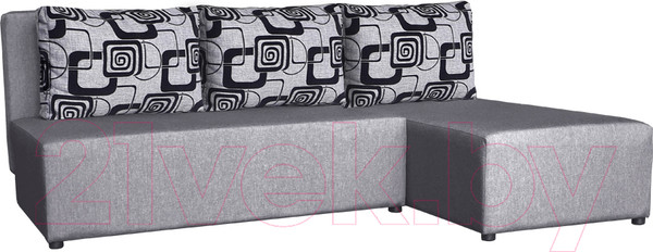 Изображение товара Диван угловой Асмана Олимп (кубики/рогожка серая)
