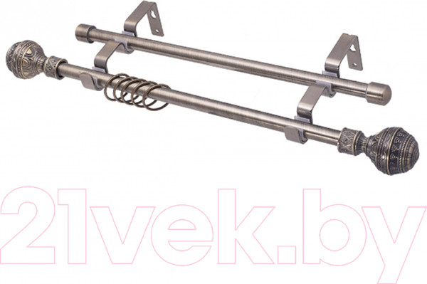 Изображение товара Карниз для штор LEGRAND Фаберже 16/16мм 2м 2р / 58 093 873 (антик-золото)