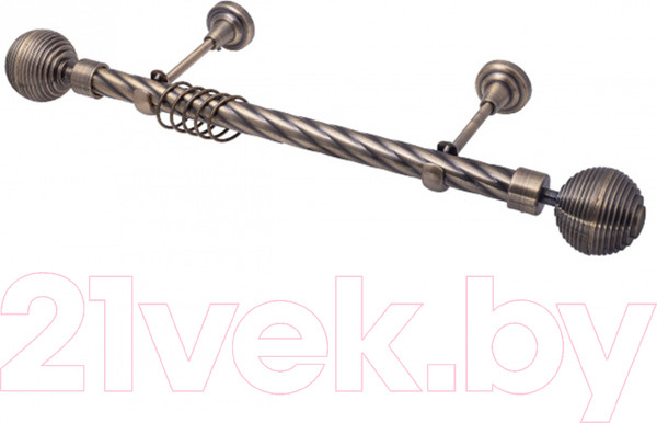 Изображение товара Карниз для штор LEGRAND Твист Дюна 25мм 1р 1.6м / 58 093 940 (антик-золото)