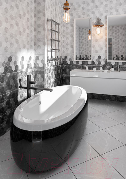 Изображение товара Декоративная плитка Beryoza Ceramica Дайкири белый (300x600)