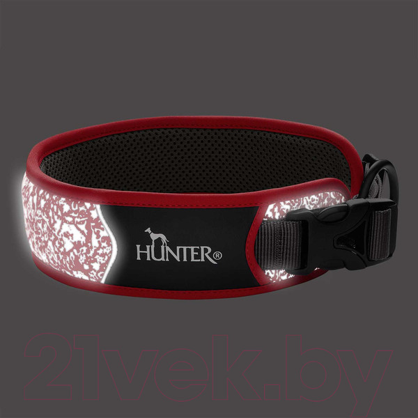 Изображение товара Ошейник HUNTER Collar Divo Reflect 68975 (35-45/M красный/серый)