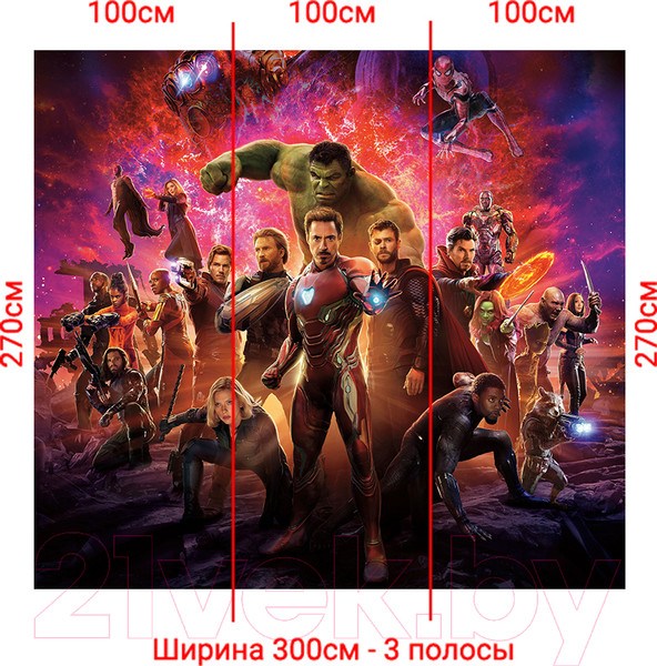 Изображение товара Фотообои листовые Arthata Fotooboi-Geroi-105 (300x270)