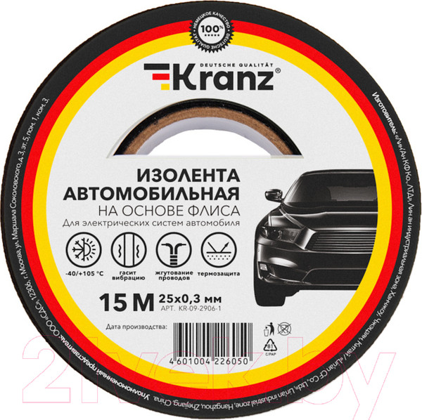 Изображение товара Изолента Kranz Автомобильная KR-09-2906-1