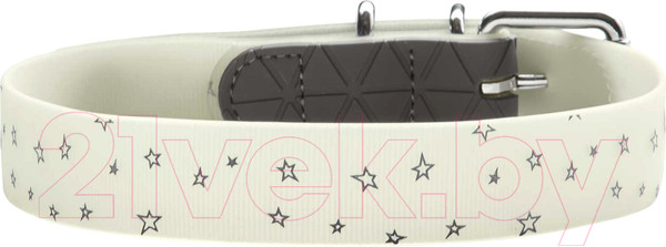 Изображение товара Ошейник HUNTER Collar Convenience Refl Glow 69150 (45/S-M белый/звезды)