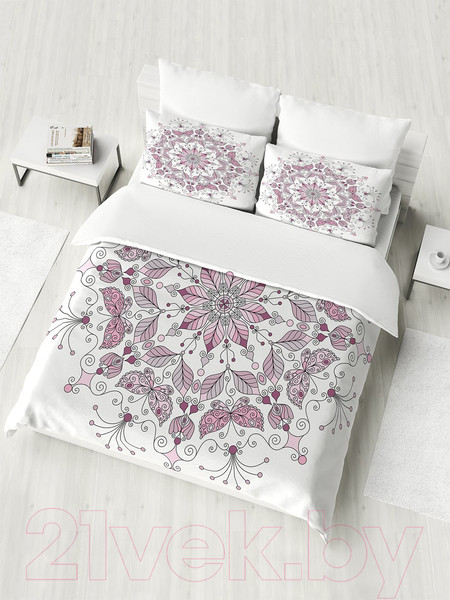 Изображение товара Комплект постельного белья Ambesonne Бабочки в лепестках / bls_36892_euro