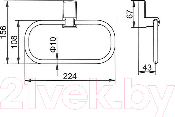 Изображение товара Кольцо для полотенца Ledeme L30304U