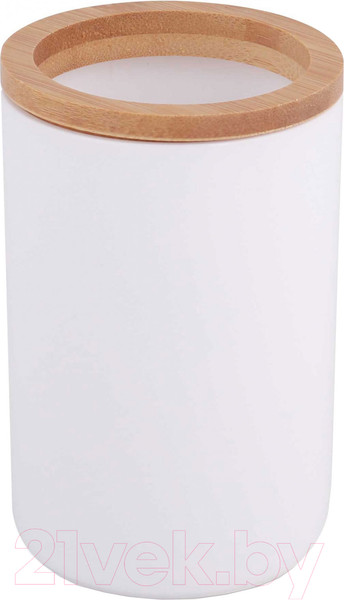 Изображение товара Стакан для зубной щетки и пасты Альтернатива Бамбук / М8052 (белый)