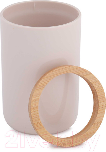 Изображение товара Стакан для зубной щетки и пасты Альтернатива Бамбук / М8053 (бежевый)