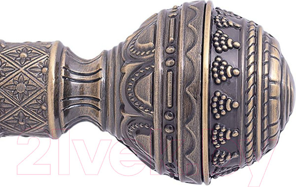 Изображение товара Карниз для штор LEGRAND Фаберже 16/16мм 3.0 2р / 58 093 875 (антик-золото)