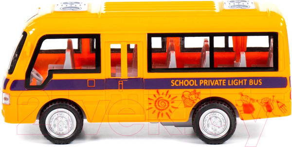 Изображение товара Автобус игрушечный Полесье Школьный инерционный со светом и звуком / 79909 (инерционный)