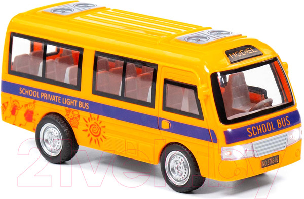Изображение товара Автобус игрушечный Полесье Школьный инерционный со светом и звуком / 79909 (инерционный)