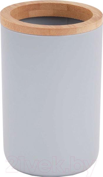 Изображение товара Стакан для зубной щетки и пасты Альтернатива Бамбук / М8054 (серый)