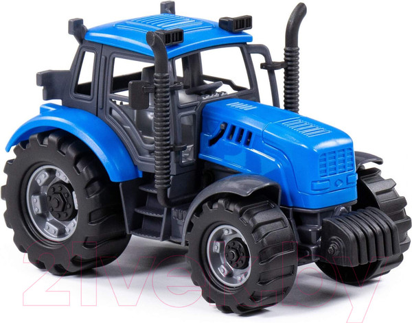 Изображение товара Трактор игрушечный Полесье Прогресс инерционный / 91215 (синий)