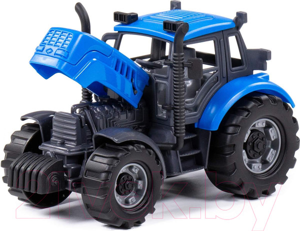Изображение товара Трактор игрушечный Полесье Прогресс инерционный / 91215 (синий)