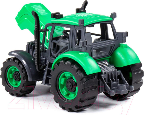 Изображение товара Трактор игрушечный Полесье Прогресс инерционный / 91222 (зеленый)