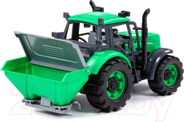 Изображение товара Трактор игрушечный Полесье сельскохозяйственный Прогресс инерционный / 91239 (зеленый)