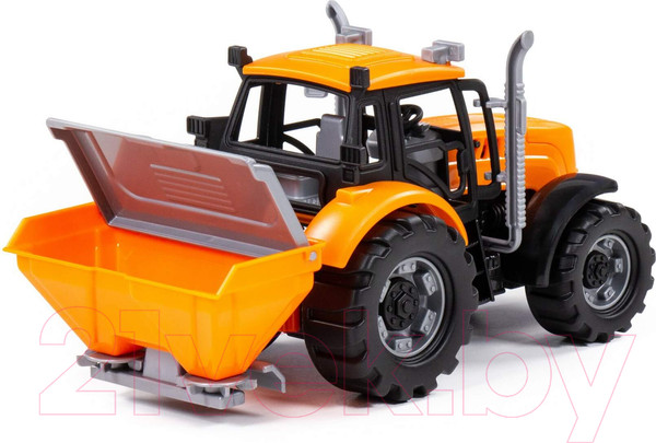 Изображение товара Трактор игрушечный Полесье Прогресс сельскохозяйственный инерционный / 91246 (оранжевый)