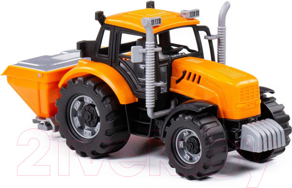 Изображение товара Трактор игрушечный Полесье Прогресс сельскохозяйственный инерционный / 91246 (оранжевый)