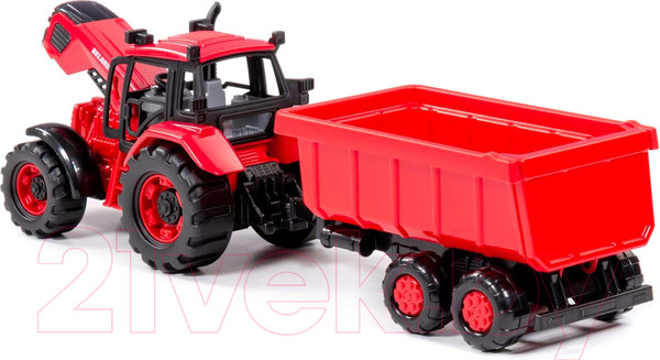 Изображение товара Трактор игрушечный Полесье Belarus с прицепом / 91321