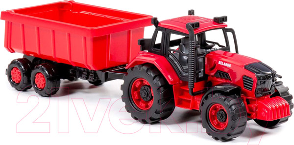 Изображение товара Трактор игрушечный Полесье Belarus с прицепом / 91321