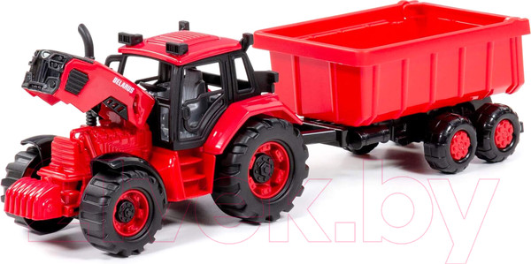 Изображение товара Трактор игрушечный Полесье Belarus с прицепом / 91321