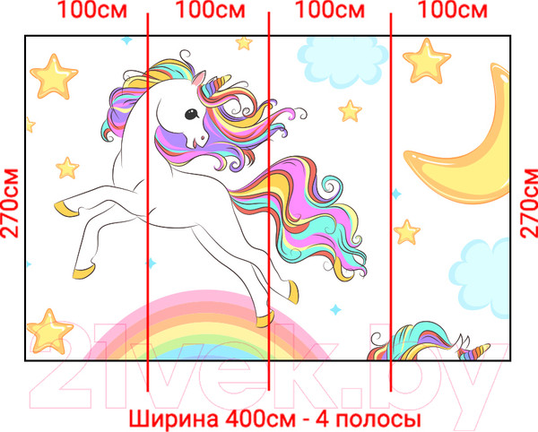 Изображение товара Фотообои листовые Arthata Fotooboi-Edinorog-98 (400x270)