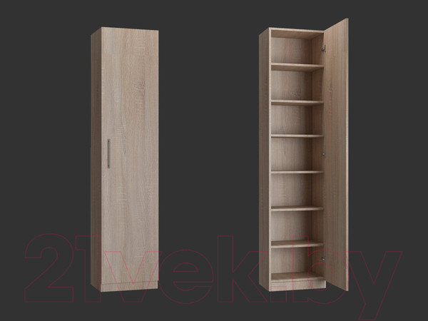 Изображение товара Шкаф-пенал Макс Стайл Kart 18 Egger 219x50x42 / 8B4250 (дуб бардолино натуральный Н1145 ST10)