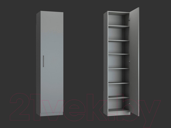 Изображение товара Шкаф-пенал Макс Стайл Falcon Fidji Egger 240x50x50 / 8C5050 (серый пыльный U732 ST9)