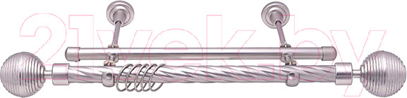 Изображение товара Карниз для штор LEGRAND Твист Дюна 25/19мм 3.0м 2р / 58 093 982 (серебро-матовое)