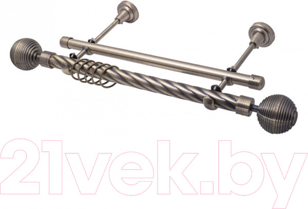 Изображение товара Карниз для штор LEGRAND Твист Дюна 25/19мм 1.6м 2р / 58 093 975 (антик-золото)