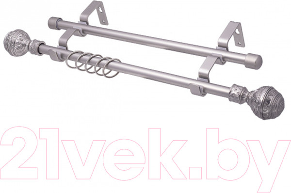 Изображение товара Карниз для штор LEGRAND Фаберже 16/16мм 2.0 2р / 58 093 877 (серебристый матовый)