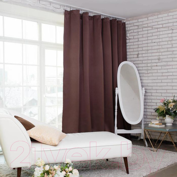 Изображение товара Штора Этель 4300914 (130x300, шоколад, двусторонний блэкаут)