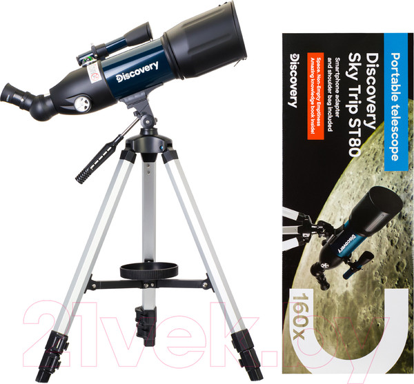 Изображение товара Телескоп Levenhuk Discovery Sky Trip ST80 с книгой / 77870